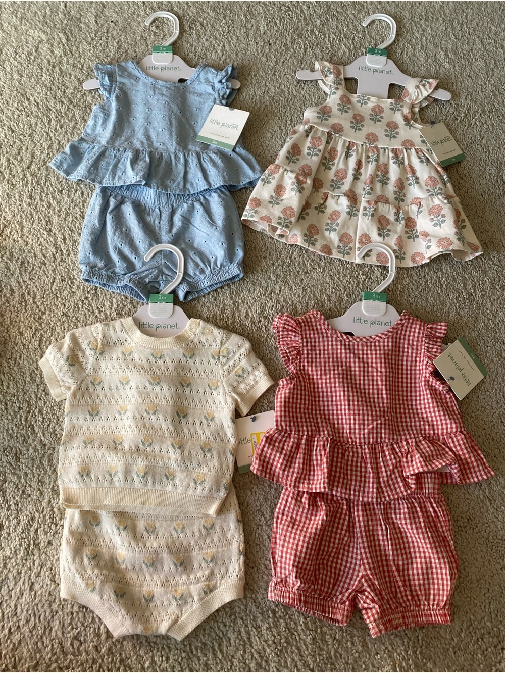 New little planet organic baby girl romper clothes
